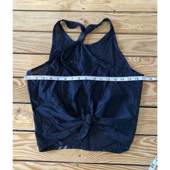 Honey Cut Dancewear Back Tie Tank Top Size Large Girls Black - Picture 4 of 4